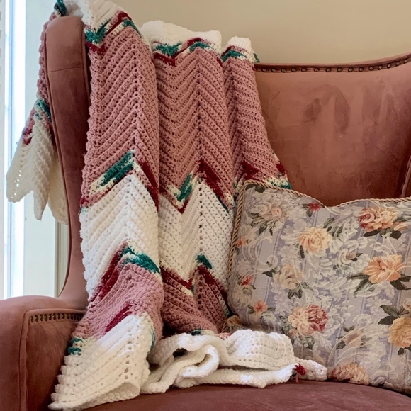 Other - Home | Chevron Zig Zag Crocheted Throw
